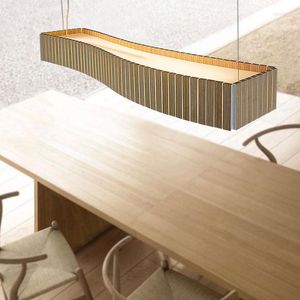 Pendant Lamps Restaurant Japanese-style Creative Personality Design Long Strip Art Table Bar Decoration Chandelier Wooden