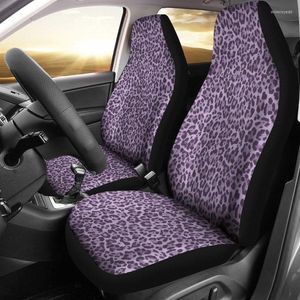 Автомобильные сиденья покрывают фиолетовые леопардовые кожи, набор животных при печати универсальный подход для ковшевых сидений в автомобилях и внедорожниках африканских сафари джунглей
