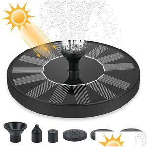 Garden Decorations Solar Fountain Outdoor Pool Pond Floating Waterfall Bird Bath Decoration Drop Delivery Home Patio Lawn Dhsmc