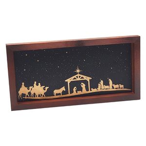 Decorações de Natal Signo da fazenda Sinais de cena da natividade Sinais de fazenda para decoração de desktop em casa Ornamento de madeira