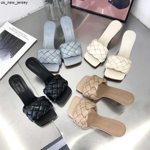 Slippers 2023 Luxury Slides Women 7cm High Heels Fetish Summer Sandals Low Heels Slippers Prom Platform Stripper Blue Fashion Shoes J230519