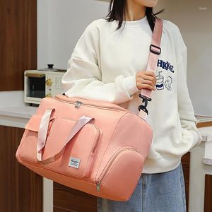Duffel Bags Fashion Travel Bag Luggage Handbag Women Shoulder Large Capacity Brand Waterproof Nylon Sports Gym Ladies Crossbody