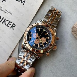 최고 AAA 남성 시계 45mm 대형 다이얼 스틸 스틸 스틸 방수 캘린더 패션 스포츠 고품질 석영 시계 Montre de 215a