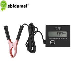 New New Gasoline Engine Digital Display Tach Hour Meter Gauge Inductive Speedometer Car Stroke Tachometer Motorcycle Lawn Mower