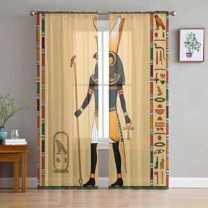 Cortina de Deusa do Egito Antigo, cortinas puras para o quarto da sala de estar decoração do café El Drapes