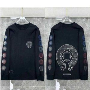 Men's T-shirts Classic Heart Fashion Quality Autumn Winter Ch Sweatshirts Designer Womens Horseshoe Chromes Cross Print Mans Long Sleeve T Shirt