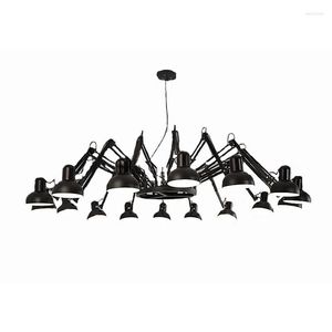 Chandeliers Personality Iron Chandelier Modern Office Industrial Wind Spider Nordic Living Room Dining Lights American Creative