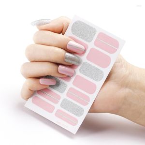 Naklejki do paznokci Sliver Losny różowy hurtowa wysoka wysokiej jakości wystrój przyczepy samoprzylepne do paznokci Zestaw Manicure Manicure Zestaw
