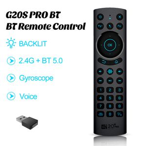 Controle remoto inteligente G20S Pro infravermelho 24G Botões de retroiluminação sem fio Air Mouse BT 50 G20BTS Plus Controller para Android TV Box 230518