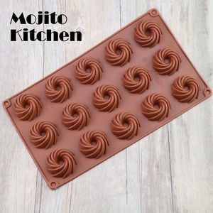 Attrezzi per torte Mini Muffin 15 fori Stampo rotondo in silicone Fai da te Cupcake Biscotti Fondente Teglia antiaderente Budino al vapore Strumento Pasticceria 230518