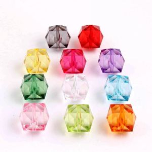 Crystal OYKZA Cheap AAA Quality 20mm 100pcs Chunky Acrylic Transparent Clear Ice Cube Beads for Fashion Jewelry Necklace Making