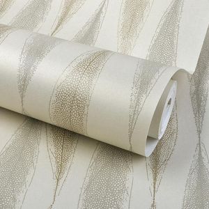 Sfondi Modern European Rustic Non Woven Leaves Wall Papers Home Decor Soggiorno Camera da letto Carta da parati Murale Papel De Parede