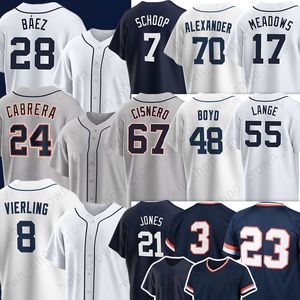 28 Javier Baez Miguel Cabrera Jerseys Tigers Tarik Skubal Nick Maton Alex Lange Gregory Soto Alan Trammell Kirk Gibson Matt Vierling Jonathan Schoop