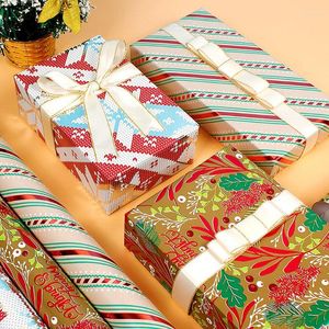Gift Wrap 5Pcs 50x70cm Christmas Wrapping Paper Packing Present Box Packaging Aluminum Foil Decoration DIY Year