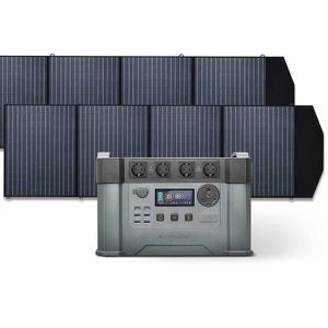 Allpowers Sustainable Clean Energy Portable Generator 2400W PowerStation 1500Wh Backup Battery med 200W / 400W Solarpanel