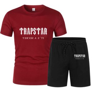 TRAPSTAR Brand Designer Tuta da basket Set T-shirt da uomo Pantaloncini Set Abbigliamento sportivo estivo Pantaloni da jogging Streetwear Harajuku Top Alta qualità27ess