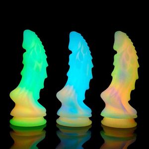 Adult Toys Luminous Monster Dildos for Women Adult Sex Toys Realistic Dildo with Suction Cup Gode Huge Silicone Fake Penis For Anal Toys L230519