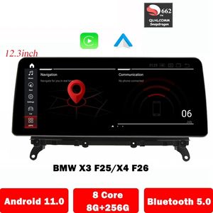 12,3 zoll Android 11 Auto DVD Player Für BMW X3 F25 X4 F26 CIC NBT Autoradio Navigation Bildschirm Steuergerät GPS Stereo Carplay