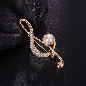 Fashionable Note Brooch For Girls High Grade Atmospheric Brooch Versatile Suit Inch Clothing Pin Wholesale By Manufacturers
