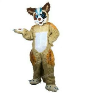 Cadılar Bayramı Kahverengi Husky Fox Köpek Maskot Kostüm Simülasyon Karikatür Karakter Kıyafet Takım Karnaval Yetişkinler Doğum Günü Partisi Erkekler için Fantezi Kıyafet