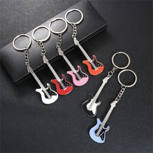 Guitar Love Heart Star Key Chain for Men Women Sweet Cool Trendy Fashion Guitar Pendant Keychain Rock Punk Vintage Accessories Gift