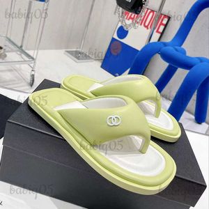 Slippers Small Fragrance Summer New Flat Heel Flip-flops Beach Shoes Exquisite Sheepskin Comfortable And Casual T230519