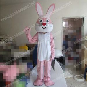 Performance Cute Pink Rabbit Mascot Costume Halloween świąteczny Fancy Party Sukienka kreskówka strój garnitur Karnawałowy strój dla mężczyzn kobiety