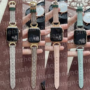 Women Leather Apple Watch Band 38mm 40mm Designer for apple Watch Series 8 7 6 3 4 5 Bands iwatch 49mm 45mm Smart Strap Fashion 3D Concave Pattern Bracelet ap Wristband