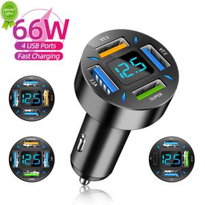 Neues 66W Auto-Ladegerät Schnellladung PD QC3.0 mit Voltmeter Zigarettenanzünder-Buchse Netzteil für iPhone 11 12 Samsung Xiaomi ZW