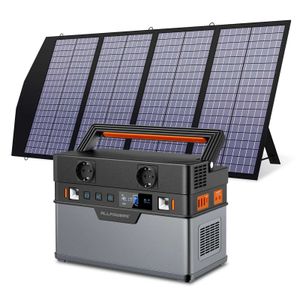 Allpowers Solar Jenerator 110V/220V Taşınabilir Güç İstasyonu 18V Katlanabilir Güneş Paneli Şarj Cihazı ile Mobil Acil Durum Yedekleme Gücü