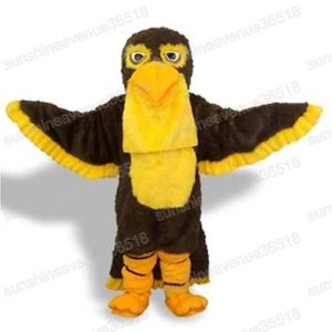Halloween Coffee Eagle Mascot Costume simulação