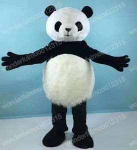Performance Cute Panda Mascot Costumes Carnival Hallowen Gifts unisex vuxna fancy party spel outfit semester utomhus reklamdräkt kostym