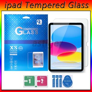 9h surfplatta härdad glas klar skärmskyddsfilm för iPad 10 10.9 11 tum 10.2 Air 6 Pro 9.7 Pro Mini 6 5 Samsung Tab A7 Lite Active T307 T350 T355 T290 T295 med detaljhandelslådan