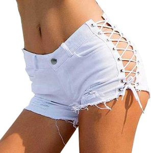 Muydz moda kadın kadın kadınlar şort kesim yaz tahrip bandaj yüksek artış kısa jean sıcak pantolon