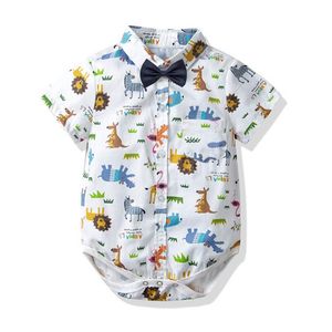 Summer Baby Boy Ubranie dziecko romper bawełniany kreskówka niemowlęta dla dzieci designer ubrania nowonarodzony romper maluch chłopiec ubrania kombinezon a3289s