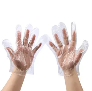 Üst fabrika çıkış plastik tek kullanımlık eldivenler tek kullanımlık gıda hazırlığı glof pe poligloves yemek pişirme için gıda elleçleme ev temizleme aletleri elini korumak