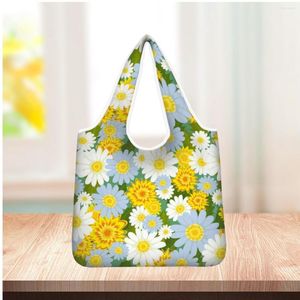 Borse portaoggetti TOADDMOS Bella borsa per la spesa all'aperto con motivo a girasole Simpatica borsa casual pieghevole per ragazze Piccola borsa a tracolla resistente all'usura