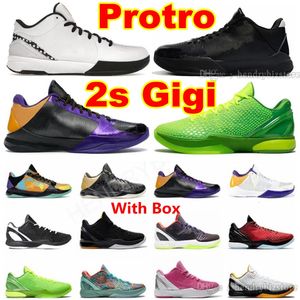 KBS 4S Protro Gigi 2s basketskor Låg Carpe Diem Mambacita Black Gold University Patent Leather Snakesskin Del Sol Undefeateds Sneakers Sports Trainers With Box