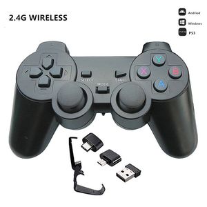 Game Controllers Joysticks 24G Wireless Controller Joystick With Micro USB OTG Adapter For PS3 PC TV Box Android PhoneTablet Gamepad 230518