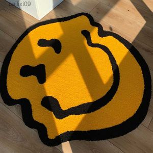 Twisted Smile Plush Carpet Rug Purely Handmade Soft Suitable for Room Decor Fluffy Carpets Bedroom Bathroom Independent De