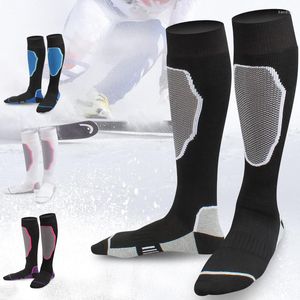 Sportsocken für den Winter, für Erwachsene, Ski, hochwertige Baumwolle, dickes Kissen, Knie, Snowboarden, warm, thermisch