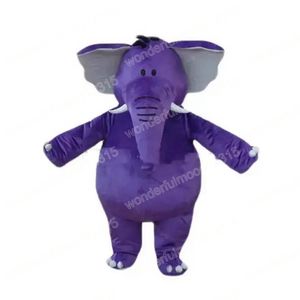 Wydajność Purple Elephant Mascot Costumes Carnival Hallowen prezenty unisex dorosłych gier imprezowy strój wakacyjny strój reklamowy na świeżym powietrzu