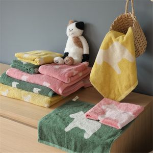 Cute Animal Pattern Cotton Towel Pony Yarn-Dyed Jacquard Craft Face Towels Soft Strong Absorbent Durability Household Towels