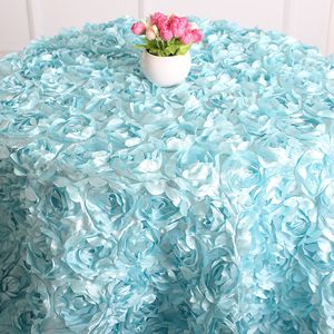 Wedding Decorations 1.2X1.8m diameter 3D Rose Flowers Table Cloth for Party Decorations Tablecloth Round