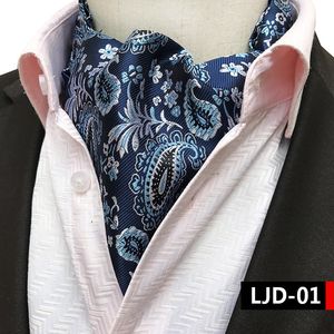 Cravatte Cravatta da uomo Sciarpa Moda Abito vintage britannico Camicia di seta Scollo Cravatta Paisley Matrimonio Formale Cravatta Ascot Scrunch Self 230519