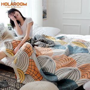 Cobertores Holarom Cotton Gazele Towel Muslin Blanking Plaid Print BlanBerets Adultos em thebedsofaplanetravel Campedings Robes 230518