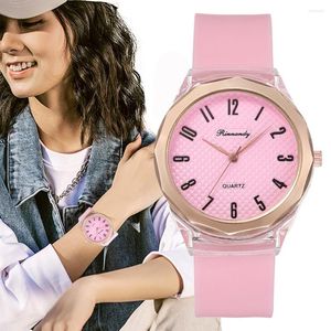Wristwatches Luxury Women's Style Quartz Watch For Mujer Silica Gel Rose Gold Fashion Wristatch Relogio Feminino Watches Relojes De Lujo