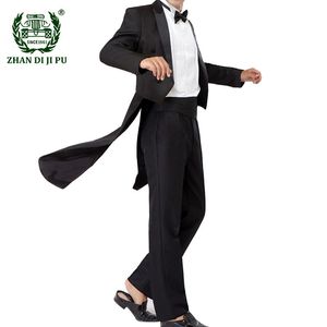 Classic Formal Tailcoat Tuxedo set back for Men - Perfect for Weddings, Parties, and Proms - Includes Jacket and Pants - 2 Piece set back (Style #230519)
