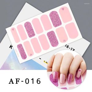 Nail Stickers Shiny Pink Wholesale Supplise Polish 3D Manicure Decals Full Cover For Nails