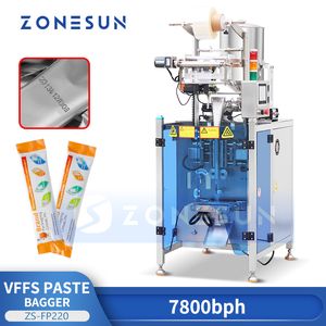 ZONESUN ZS-FP220 VFFS Liquid Bagger Ketchup Pasta Chili Sauce Pouches Packaging Filling and Sealing Machine Servo Rotor Pump